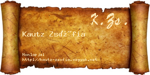 Kautz Zsófia névjegykártya