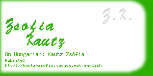 zsofia kautz business card
